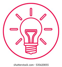 Light bulb - new ideas. Line icon