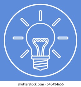 Light bulb - new ideas. Line icon
