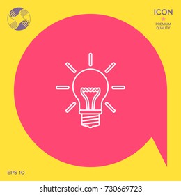 Light Bulb - New Ideas. Line Icon