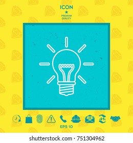 Light bulb - new ideas. Line icon