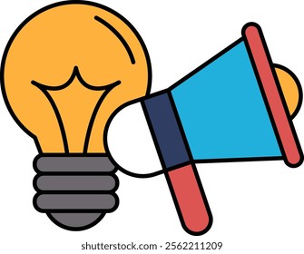 A light bulb is next to a microphone