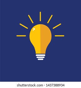Light Bulb on blue Background