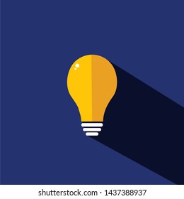 Light Bulb on blue Background