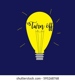 Light bulb on blue background