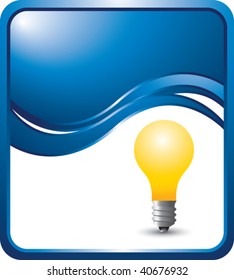 bombilla de luz en onda azul