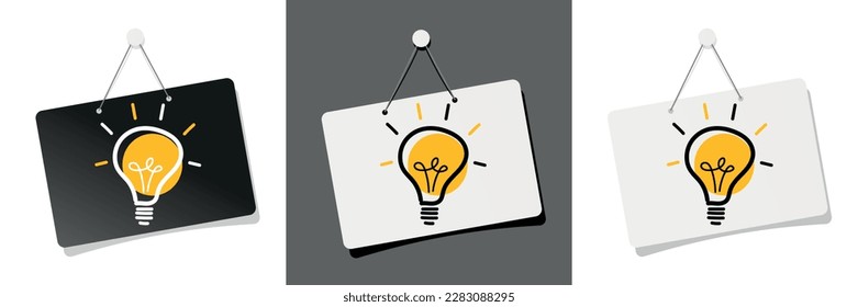 Light bulb on door sign