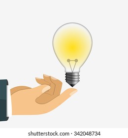 Light Bulb on finger