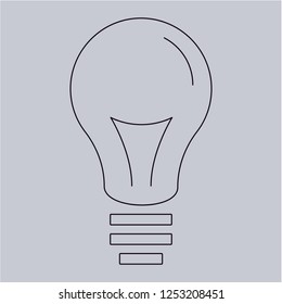 Light bulb On icon isolated on grey background.Premium symbol for website design, mobile application, logo, ui.Vector illustration. Eps10