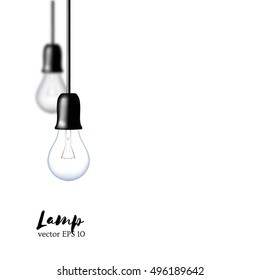 Light bulb on isolated background. concept. The light from the lamps. Realistic style. vector. Background for infographics, presentations. Business ideas.