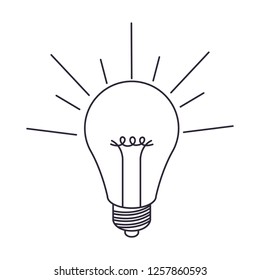 light bulb on isolated icon