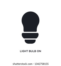 light bulb on isolated icon. simple element illustration from ultimate glyphicons concept icons. 