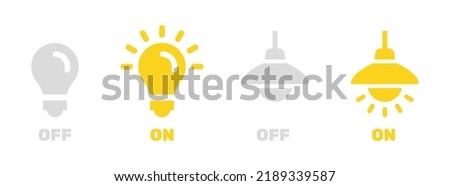 Light bulb On Off power energy icon vector illustration.