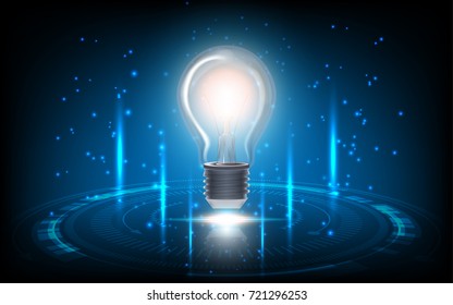 Light Bulb On Stage Abstract Background Creative Idea Concept