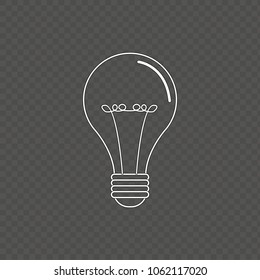 Light bulb on transparent background. Vector illustration. Vector Illustration.