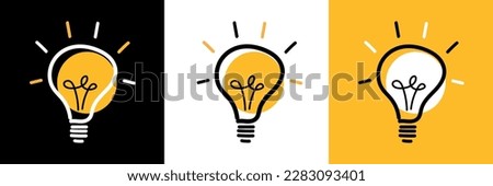 Light bulb on various background