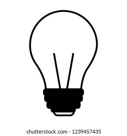 light bulb on white background