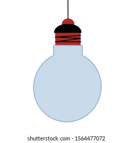Light bulb on white background. Vector illustration