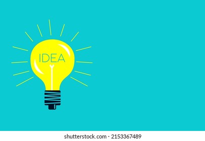Light bulb on white background for texture, wallpapers, banners, labels, etc. with copy space. Idea symbol background.
Trendy flat banner