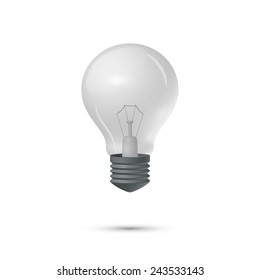 Light bulb on a white background