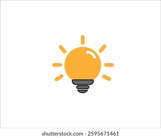 Light bulb on white background