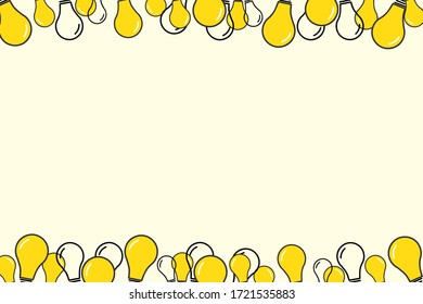 Light bulb on yellow background.
