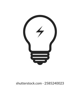 Light bulb outline icon. Linear style sign for mobile concept and web design. Simple line vector icon light bulb. Symbol illustration, logo. Perfect pixel vector graphic, idea icon