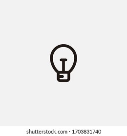 light bulb outline icon vector illustrator sign