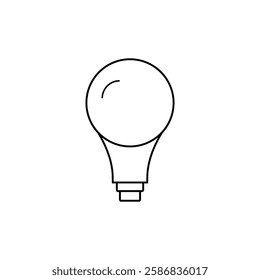 light bulb outline icon vector drawing electric bulb isolated 