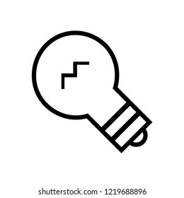 light bulb outline Illustration. vector Illustration of a bulb