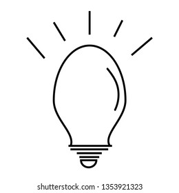  light bulb Outline vector icon