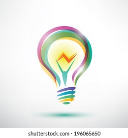  light bulb outlined vector symbol