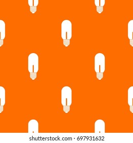 Light bulb pattern repeat seamless in orange color for any design. Vector geometric illustration