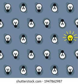 Light bulb pattern in vector graphics