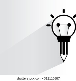 light bulb and pencil, creative design