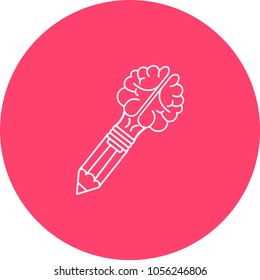 Light bulb and pencil icon with Ideas. Concept ideas for business. Vector illustration.
