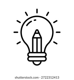 Bombilla con lápiz que simboliza la creatividad y el espíritu empresarial.