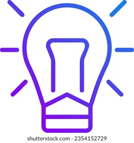 Light bulb pixel perfect gradient linear vector icon. Creative thinking. Innovative startup. Business development. Thin line color symbol. Modern style pictogram. Vector isolated outline drawing