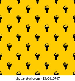 Light bulb and planet Earth pattern seamless vector repeat geometric yellow for any design - Powered by Shutterstock - Get 15% off with code: PIKWIZARD15