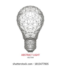  Light bulb polygon .Lamp of lines and dots.Technology concept .Vector illustration.