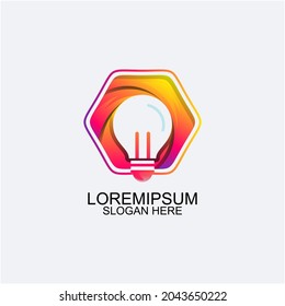 Vorlage für Glühbirnen und Polygon-Logo 
