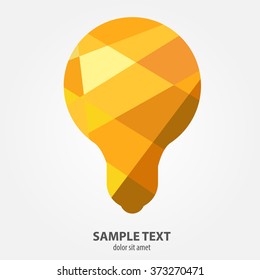 Light bulb in the polygonal style.