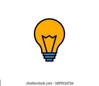 Light bulb premium line icon. Simple high quality pictogram. Modern outline style icons. Stroke vector illustration on a white background. 