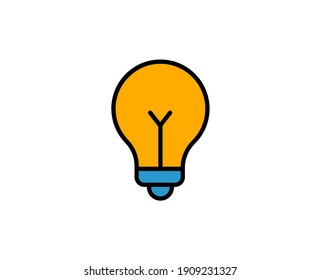 Light bulb premium line icon. Simple high quality pictogram. Modern outline style icons. Stroke vector illustration on a white background. 