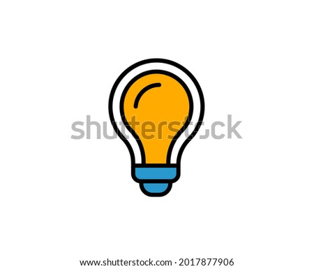 Light bulb premium line icon. Simple high quality pictogram. Modern outline style icons. Stroke vector illustration on a white background. 