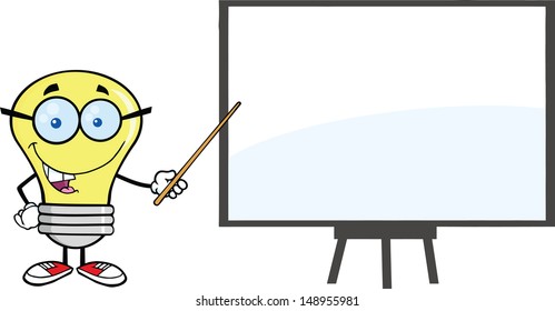  Light Bulb Presenting On A Board
