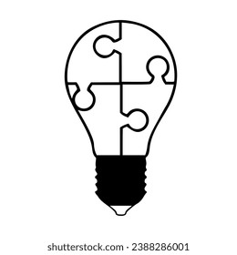 Light bulb with puzzle design
