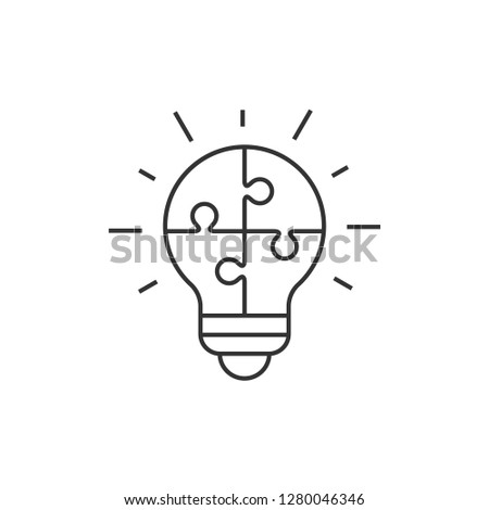 Light bulb puzzle icon