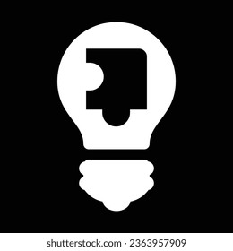 Light bulb puzzle icon Vector design