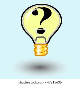 Light bulb with query