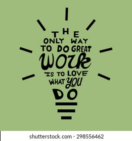 Light bulb from quote. Vector